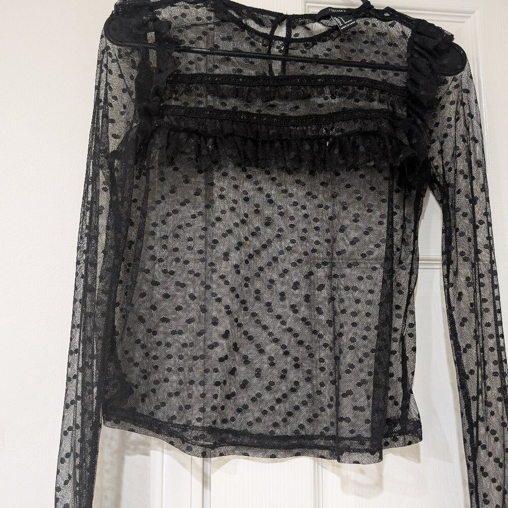 Sheer black top